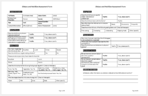 Dietary and Nutrition Assessment Form