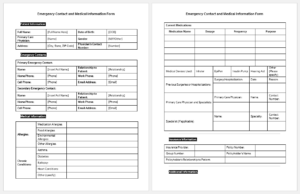 Emergency Contact and Medical Information Form