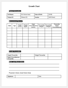 Growth Chart Template