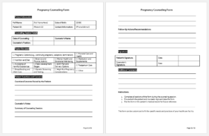 Pregnancy Counseling Form