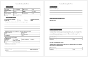 Vaccination Exemption Form